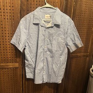Goodfellow & Co Blue and White Casual Button‎ Down Shirt